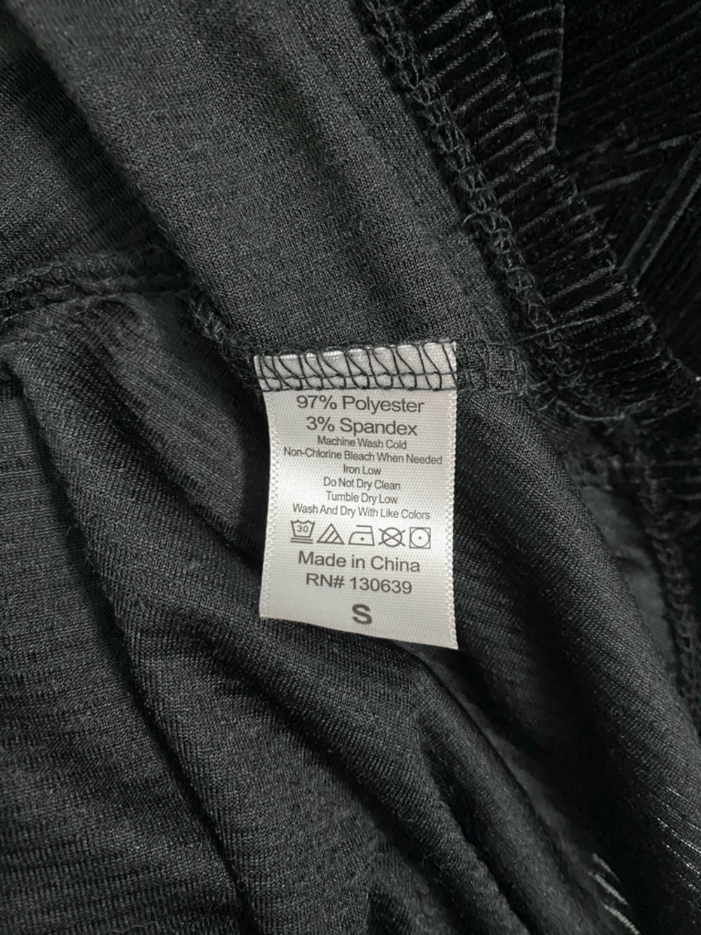 NWT Women’s Earthbound Trading Velvet Ribbed Wrap Dress in Black Size Small - Picture 6 of 8